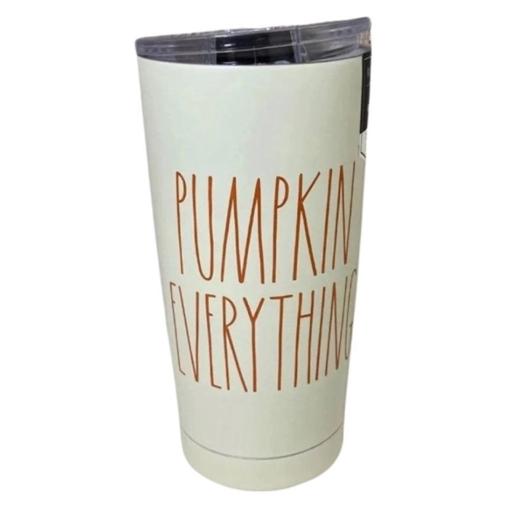 Rae Dunn Pumpkin Everything Insulated Stainless Steel Tumbler 17 oz Fall Theme